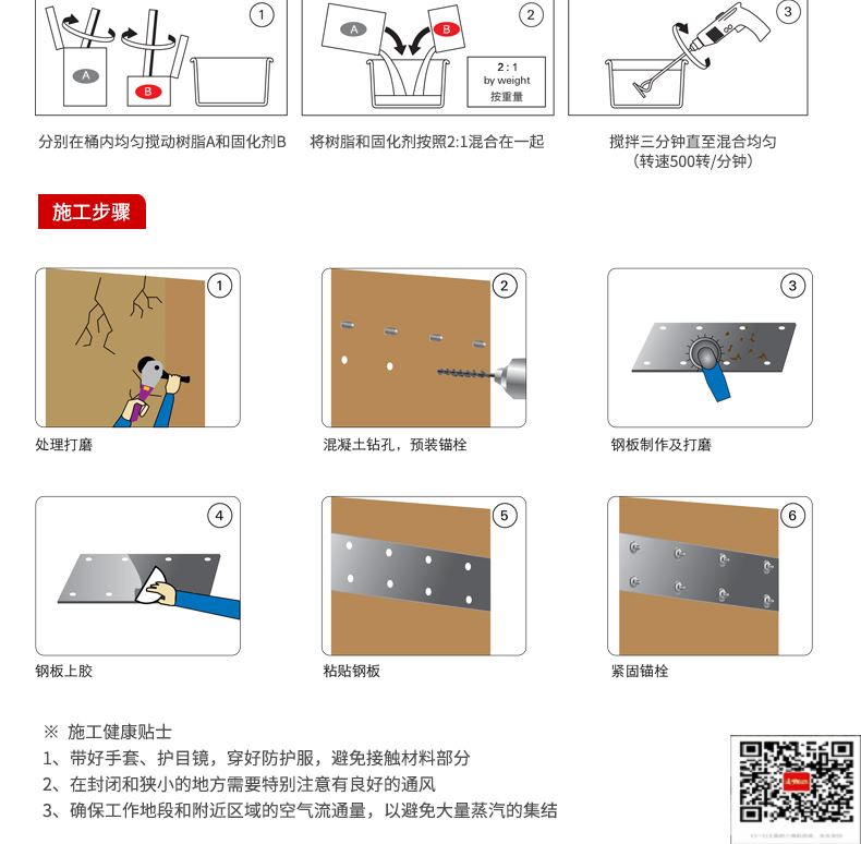 包钢河西区街道粘钢加固施工过程